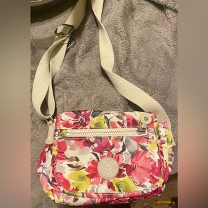 Kipling Sabian Mini Crossbody Purse in “Blushing Posies”